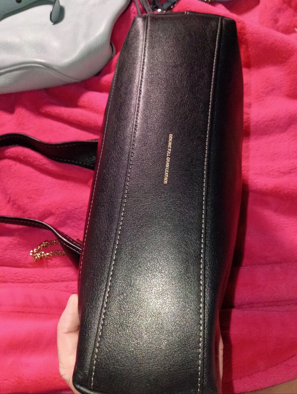 Coach Brooklyn Black Leather Shoulder Hobo with Gold Chain Detail - Picture 10 of 13